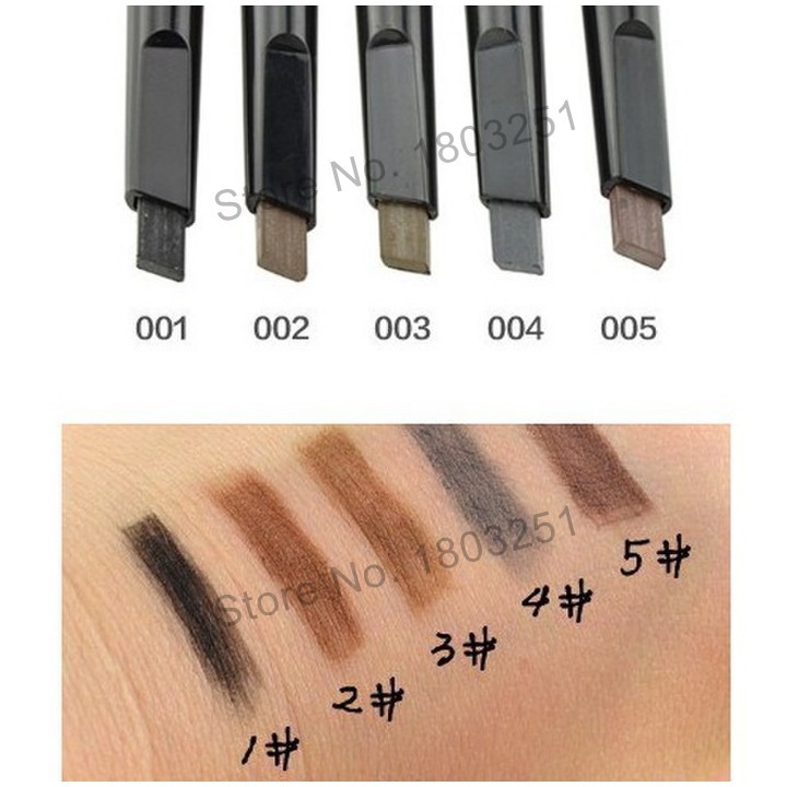 Eyebrow Pencil Fashion Eyebrow Enhancer Brand Makeup 5 Style Paint For Eyebrows Automatic Waterproof Beauty Tools 1PC Black Dark Brow