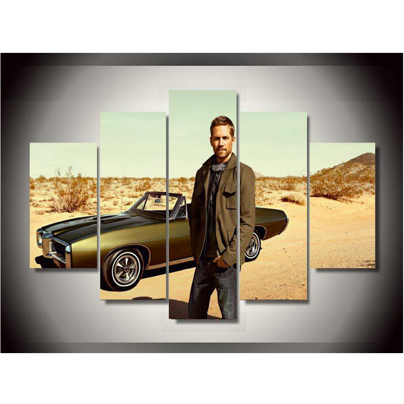 Hot Canvas Printings Paul Walker Group Painting Wall Art Home Decoration Poster Canvas Unframed Free shipping