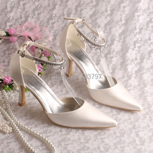 20 Colors Italian Style Sexy High Heels Bridal Shoes Wedding Pointy Toe Ankle Strap