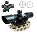 Free shipping 2 5 10X40 Riflescope Illuminated Tactical Riflescope with Red Laser Scope Hunting Scope