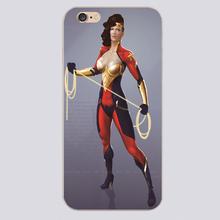 wonderwoman Design transparent case cover cell mobile phone cases for Apple iphone 4 4s 5 5c 5s 6 6s 6plus hard shell