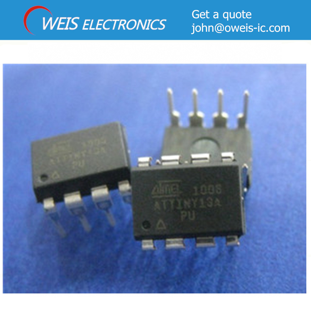 Chip ATTINY13A-PU ATTINY13A In-Line DIP-8 8-Bit Microcontroller Chip