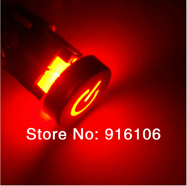5PCS Tactile Push Button Switch Momentary  Tact  With LED D10  D10*10MM Red LED  Reset button Micro button Normally open