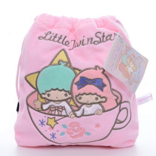 Hot Selling Cute Pink Blue Little Twin Stars Plush Drawstring Storage Gift Organizer Bag 8\'\' New Free Shipping #LNF