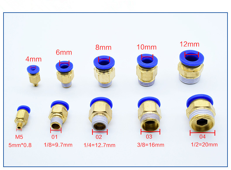 Free Shipping 20PCS LOT Hot Sale Pneumatic Fitting 8mm To 1 8 pipe lp75-thru-point-connector-icon-process-controls