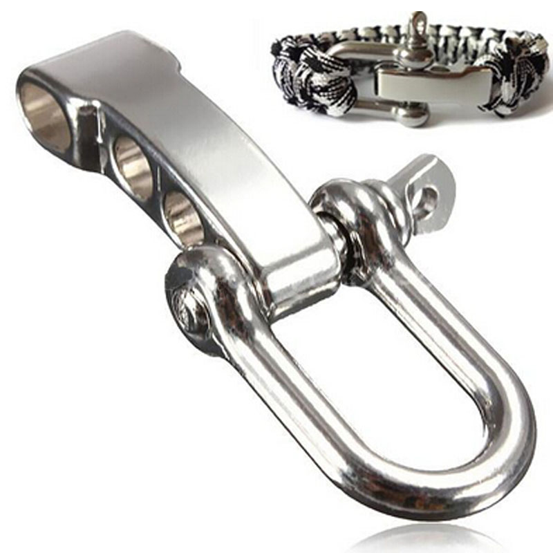 Image of 1 Pc U Style Adjustable Stainless Steel Shackle Buckle For Paracord Bracelet