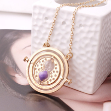 2016 Hot selling Harry Potter Time Turner Necklace Hermione Granger rotating back gold tree hourglass Necklace
