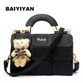 New Arrival high quality Women Patchwork Tote Ladies Leather Handbags Shoulder Bag Female Casual solid Messenger