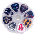 50pcs MAR S Rock Band Box Guitar Accessories cartoon Guitar Picks Mix Plectrums Clear Makeup Draw