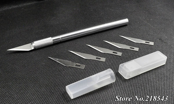 Metal Handle Scalpel Tool Craft Knife Cutter Engraving Hobby Knives 11 pcs Blade for Mobile Phone