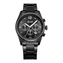 MEGIR Watches Men Top Brand Military Clock Chronograph Function Men Staniless Steel Luxury Watches Men Quartz