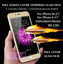 for iPhone 6s i6 i6s glass film full cover Preminum tempered glass screen protector protective film lcd anti-scratch projector
