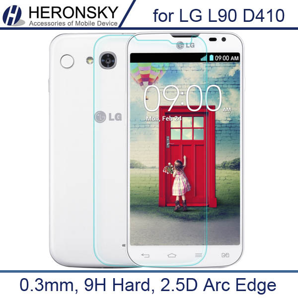 Image of 0.3mm Tempered Glass for LG L90 D410 dual SIM 2.5d Arc Edge Anti Explostion Fingher Print High Transparent with Clean Tools