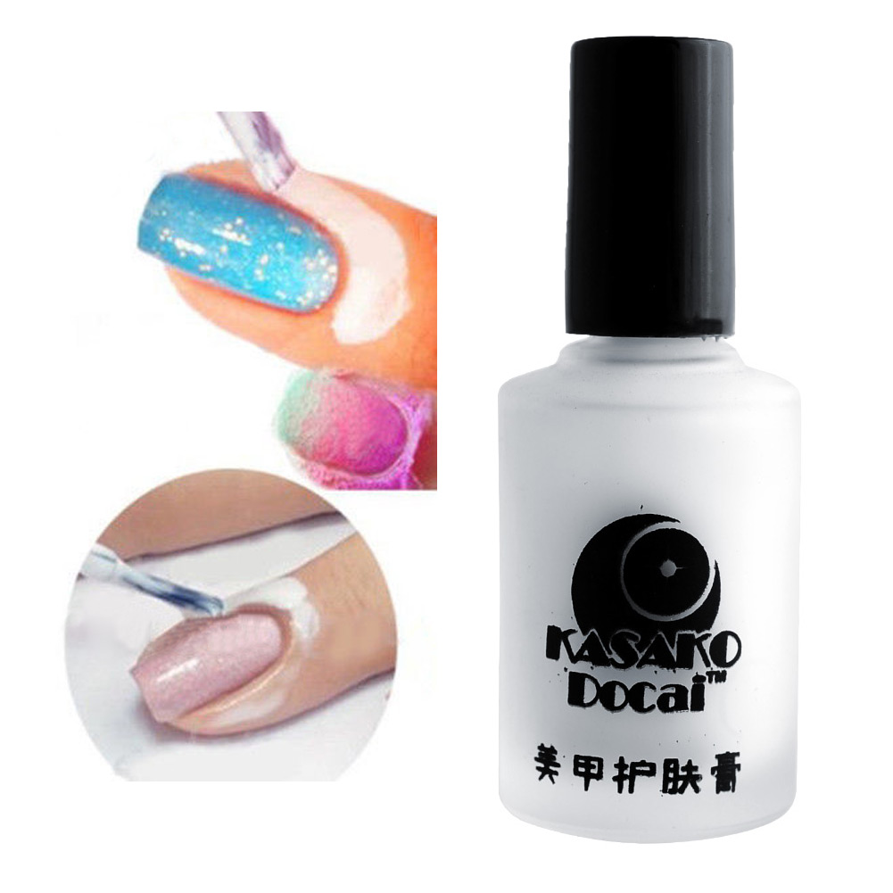 Image of Fashion 15ml White Peel Off Coat Liquid Tape Base Cream Nail Polish Separating Palisade Tool Manicure