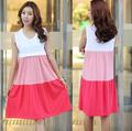 Summer maternity clothes Pregnant women dress 3 colors patchwork maternity dresses breast feeding clothes SH 353