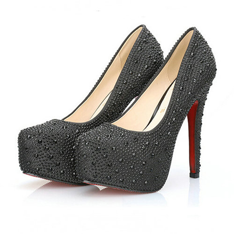 Women�s Sexy Rhinestone Crystal High Heel Platform Shoes