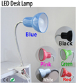 Full Metal Lampshade Reading LED Desk Lamp 360 Degree Free Twisted Tube Clip Table Lamp