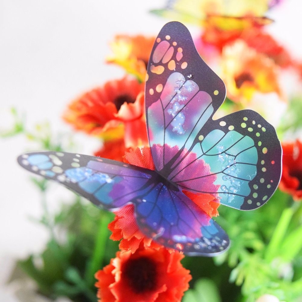 12pcs 3D Butterfly Wall Stickers Home Decor Butterflies Wall Decors Decal Wall Art DIY Home Decorations Wall Mural