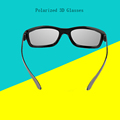 Top quality Black Frame Universal 3D Plastic glasses not flash type polarized 3D glasses 3D cinema