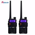 2pcs Portable Walkie Talkie Retevis RT 5R 5W VHF UHF 136 174 400 520MHz Handy Ham