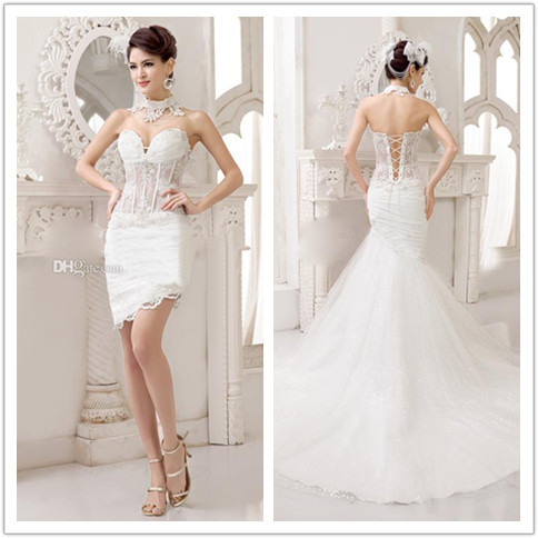 Cheap Wedding Dresses Detachable Train Fashion Dresses