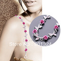 Free Shipping New Lot Fashion Sexy Lady s Crystal Rhinestone BRA Straps Sets Diamond bra band