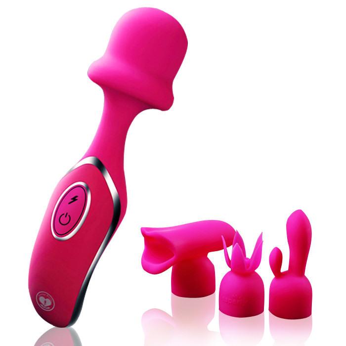 Здесь можно купить Sexual Toys Silicone Magic Wand Body Massager With 3 Sil...