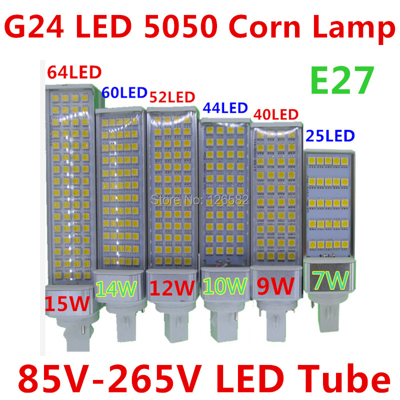 Гаджет  led corn bulb SMD 5050 led lamp 180 degeree AC85-265V 6W 7W 9W 10W 12W 14W 15W led lighting E27 G24 led bulb None Свет и освещение