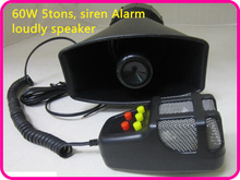 High Quality DC12V,60W car motorcycle speaker with 5 tones microphone for police/ambulance/fire truck