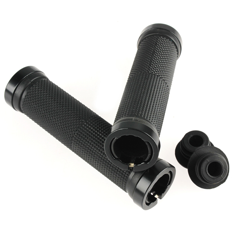 A Pair Lock-on Nonslip Rubber Bike Bicycle Cycling Handle Bar Grips Black TL#8