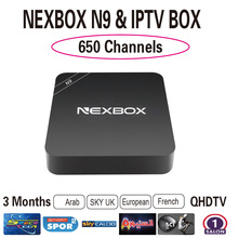 Quad Core RK3229 Android Tv Box & 650 Arabic French IPTV Account Live TV XBMC/Kodi Preloaded NEXNEW N9 Tv Box Arabic Iptv Free