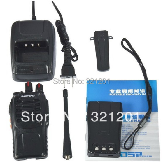 Black BaoFeng 888S 400 470 MHz Two Way Radio free earpiecer With Free Shipping