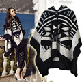 2016 New Scarf Women Tartan Geometric pattern scarves hooded cloak desigual Cozy Checked Blanket Oversized Wrap