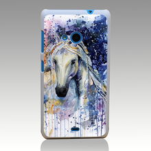 watercolor horse ruiss Hard White Case for Nokia Microsoft Lumia 535 630 640 640XL 730 Phone Cover Back