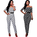 2016 Fashion Autumn Sexy casual rompers women jumpsuit Straight Short sleeve bodysuit Easygocat
