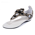 2015 Summer Fashion Shoes Diamond Beaded Roman Style Flip Wedges Heel Sandals Women Black White Cheap