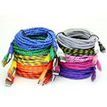 Hot Selling Braided Fabric for iPhone 7 7Plus 8pin USB Cord Data Sync Charger Cable For