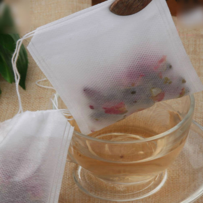 New Teabags 100Pcs/Lot 5.5 x 7CM Empty Tea Bags With String Heal Seal Filter Paper for Herb Loose Te