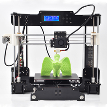 High Precision 0.1-0.4mm 2016 Reprap Prusa I3 DIY 3D Printer kit with 1rolls (Black) Filaments + 8GB SD card with LCD Screen