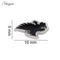 Hot Sale 20PCS Lot Alloy Metal Black Enamel Bird Animal Floating Locket Charms For Glass Memory