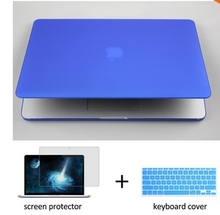 3 in 1 Transparent crystal laptop case shell +keyboard cover+LCD For Apple Macbook air Pro Retina11 13 15 notebook without logo