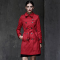 2016 Winter Women Brand New European Style Warm Coat Turn down Collar Runway Solid Color Long