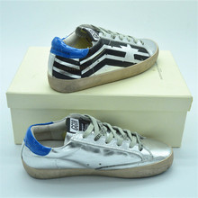 Original Italy Brand Golden Goose Casual Shoes Superstar Silver Flag Men Woman Women Shoes GGDB Scarpe Sportive Donna 2016