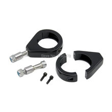 Motorcycle Pair Black 49mm Fork Clamps Turn Signal Light Relocation Kit For Harley Davidson
