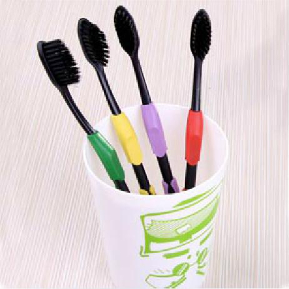 Image of 4pcs/Lot New Double Ultra Soft Toothbrush Bamboo Tooth Brush Charcoal Nano Brush Oral Care PTSP