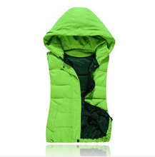 Autumn winter jacket Women s new 2015 fashion Cotton Hooded Padded Vest jacket women jacket the