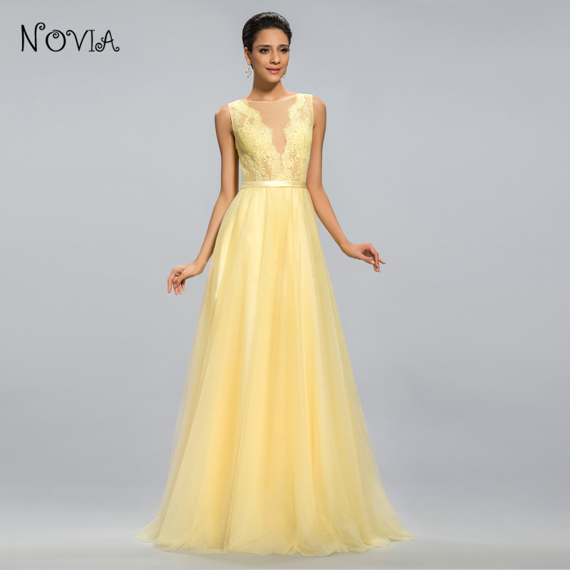-fahshion-evening-dresses-with-v-neck-appliques-lace-light-yellow ...