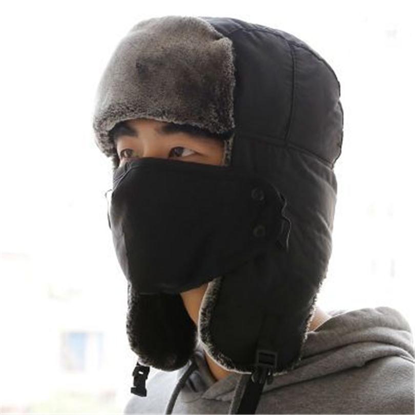Hot Sale Bomber Hats Ushanka Russian Hat Fur Winter Hats sports snow outdoor aviator ear flaps cap for men&women Hats M032
