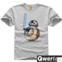 Cool star wars BB-8 BB-Saber DIY T Shirt funny customized t-shirt men top cotton star wars shirt