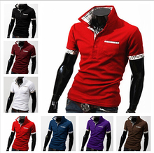 2016 hot sale ,top quality MENPOLO SHIRT! casual slim fit short-sleeved men polo shirt size M-XXXL